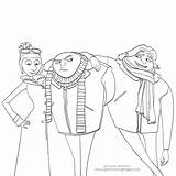 Coloring Despicable Pages Gru Bratt Dru Balthazar Minions Characters Color Print Getcolorings Printable Lucy Getdrawings sketch template