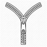Zip Outline Zipper Line Icon Drawing Clothing Fastener Fashion Getdrawings Iconfinder sketch template