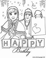 Coloring Birthday Happy Kristoff Pages Anna Colouring Printable sketch template
