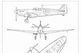 Spitfire Supermarine Mki sketch template