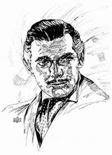 Clark Gable Garth Glazier Inking Drawing 4th Uploaded August Which sketch template