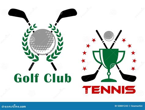 golf club heraldic logo  emblems stock vector image