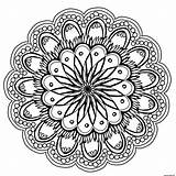 Mandala Coloriage Fleurs Adulte sketch template