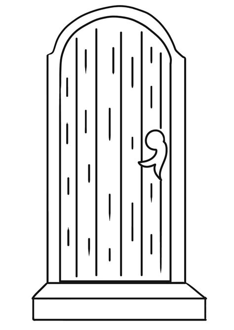 wooden door coloring page  printable coloring pages  kids