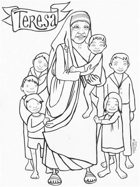 mother teresa coloring page colouring pages coloring sheets corporal