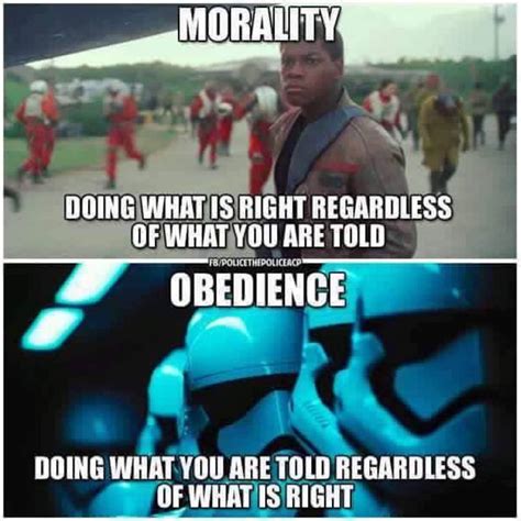 meme perfectly defines difference between morality and obedience
