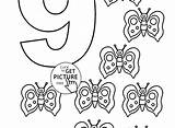 Coloring Number Pages Counting Numbers Getcolorings Nine sketch template