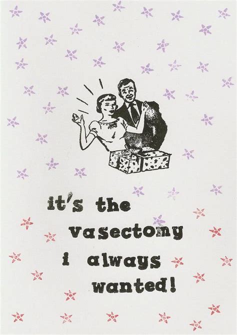 funny vasectomy handstamped greeting card lol this fits