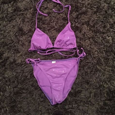 Purple Bikini With Shimmer Purple Bikini Bikinis Cute Bikinis