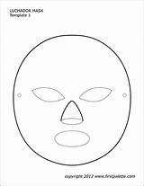 Mask Luchador Printable Coloring Pages Firstpalette Templates sketch template