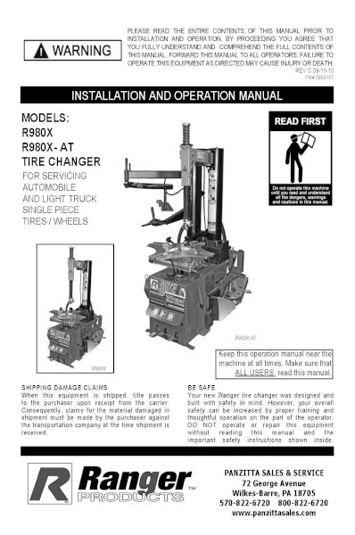 bendpak ranger rx rx  parts panzitta sales service