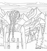 Vsco Printable Colouring Hiking Drawings Inspirational Braids sketch template
