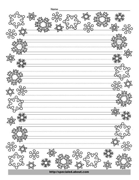 christmas writing paper  decorative borders