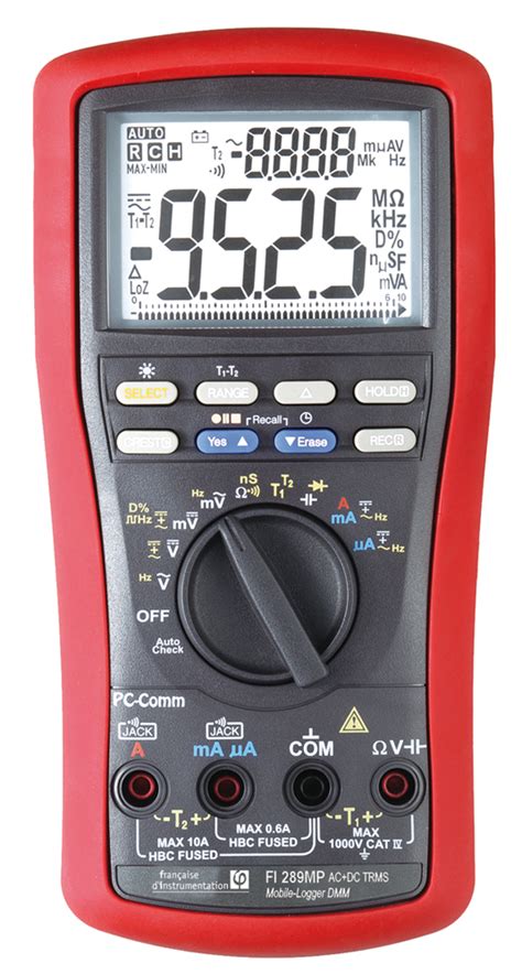 multimetre numerique portable trms acdc   points avec fonction autocheck francaise