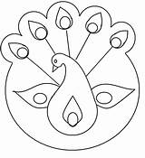 Rangoli Coloring Pages Flower sketch template