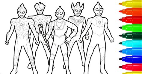 ultraman color book  coloring page
