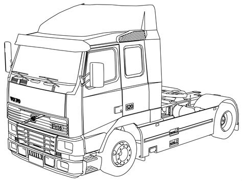 volvo truck coloring book  print