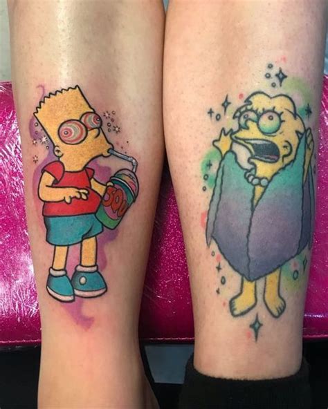 Pin On Tattoos Tatuaje De Los Simpsons Tatuaje De Hermano Y Hermana