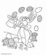 Easter Coloring Pages Magician Eggs Bunny Printable Holiday sketch template