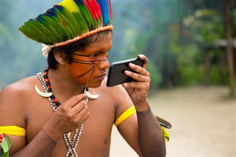 native brazilian man  tupi guarani tribe painting  face brazil indio jornal joca