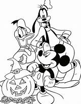 Halloween Mickey Disney Goofy Coloring Pages Donald Printable Color Sheets Mouse Print Kids Printables Sheet Coling Coloriage Cartoon Characters Ausmalbilder sketch template