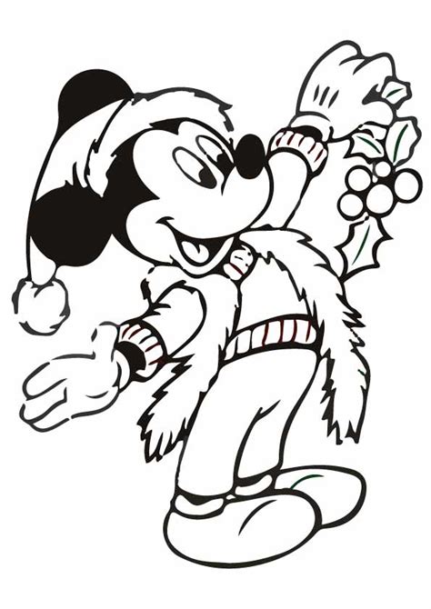 mickey mouse  christmas coloring page  printable coloring pages