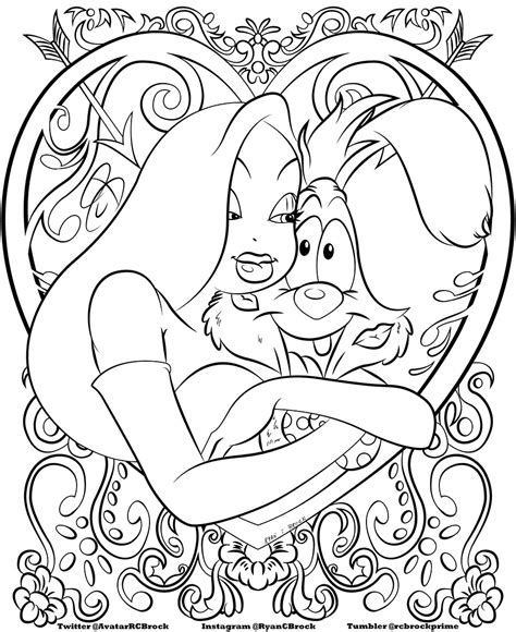 jessica  roger coloring pages  framed roger rabbit coloring