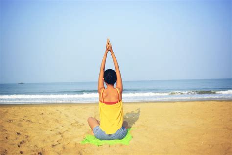 beach yoga pose   havego serene beachposeyoga beach