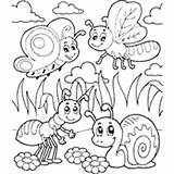 Coloring Pages Bug Insect Insects Cute Bugs Colouring Kids Printable Print Spring Sheets Surfnetkids Color Animals Bestcoloringpagesforkids Cartoon Book Nature sketch template