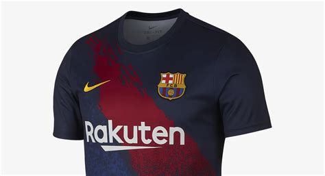 barcelona trainingsshirt en warming  shirt  voetbalshirtscom