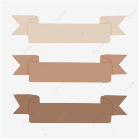 conjunto de faixa pastel de faixa de fita marrom png fita bandeiras