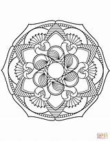 Mandala Coloring Pages Flower Blomster Tegninger Printable Drawing Choose Board Online Supercoloring sketch template