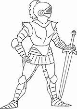 Pages Knight Coloring Getdrawings Princess sketch template