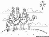Kings Reyes Magos Trys Preschoolers Desumama Sheets Wisemen Magi Nuspalvink Atsispausdinti Epiphany Sausio Mago Diena Cristianos Bethlehem sketch template
