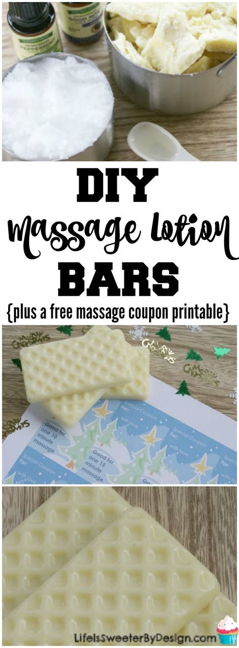 diy homemade massage lotion bars  easy    great