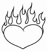 Heart Coloring Pages Fire Clipartbest Hearts Clipart sketch template