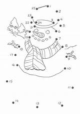 Dot Christmas Pages Coloring Dots Connect Printable Snowman Dragon Kids Sheet Coloringhome Popular Fun sketch template