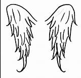 Wings Angel Wing Simple Drawing Drawings Coloring Pages Cross Crosses Dark Color Getdrawings Clipartmag Printable Print Getcolorings sketch template