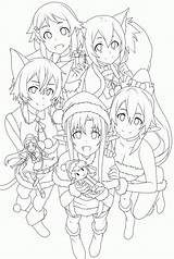 Coloring Pages Sword Sao Asuna Popular Library Clipart sketch template