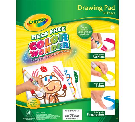 color  refill drawing pad crayola