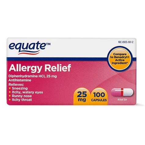 equate allergy relief capsules  mg  count walmartcom walmartcom