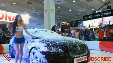 Sexy Korean Girls Washing Car 2015 Video Dailymotion