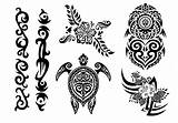 Tribal Hawaiian Hawaii Vector Clipart Set Vecteezy Clip Tattoos Patterns sketch template