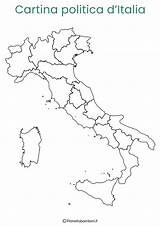 Italia Cartina Regioni Cartine Nomi Stampare Pianetabambini sketch template