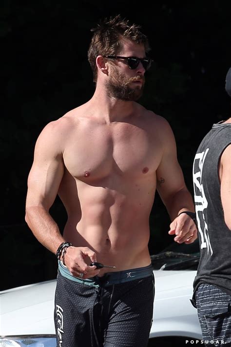 Chris Hemsworth Shirtless Pictures Popsugar Celebrity Uk