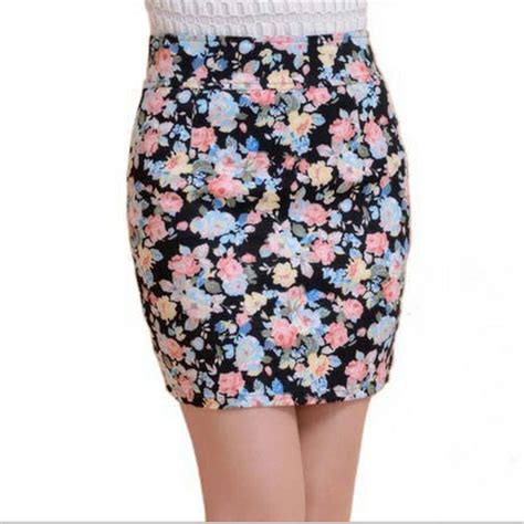 2016 fashion 5 colors summer girl flower full print short skirts