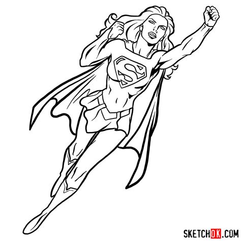 learn   draw supergirl  flight  guide  superhero art