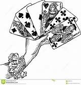 Jeu Speelkaarten Poker Spielkarten Cartas Tekening Dirigez Jugando Iconos Colorier sketch template