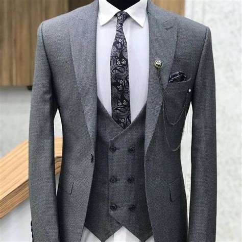 designer grey mens  piece suit mens suit  inquire whatsapp