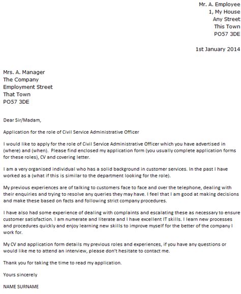 civil service administrative officer cover letter  icoverorguk
